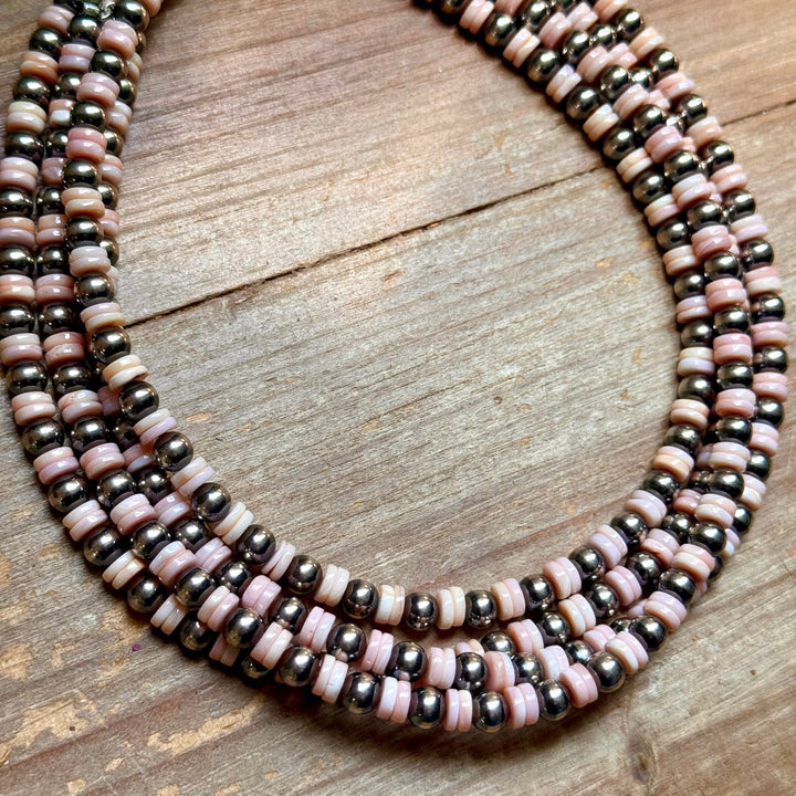 Pink Conch & Sterling Silver Choker 6mm Choker Shopify Collective The Bijoux FAB Jewelry The Bijoux FAB Jewelry