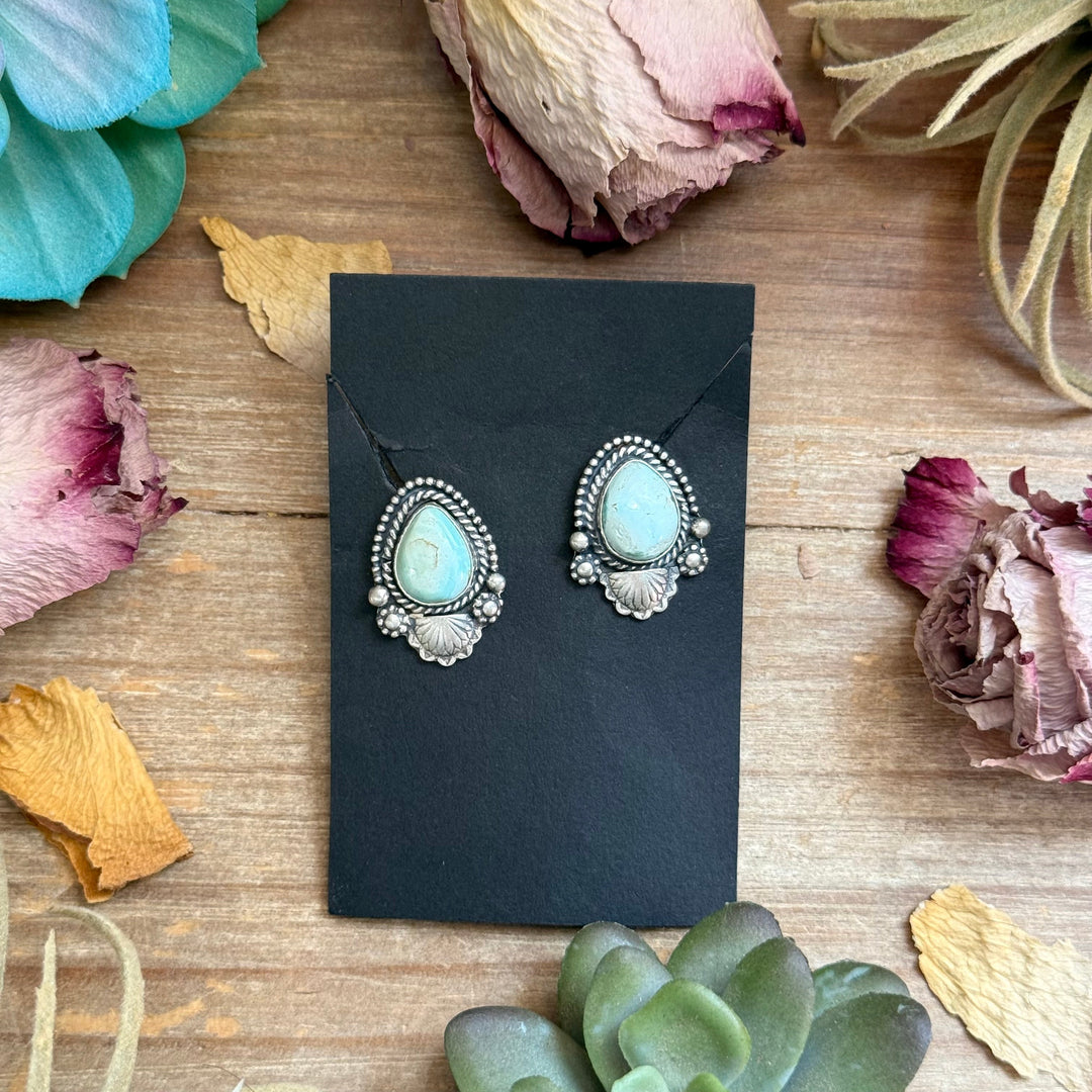 34 - Sterling Silver Dry Creek Turquoise Stud Earrings by Shay Pfeiffer Earrings Shopify Collective The Bijoux FAB Jewelry The Bijoux FAB Jewelry