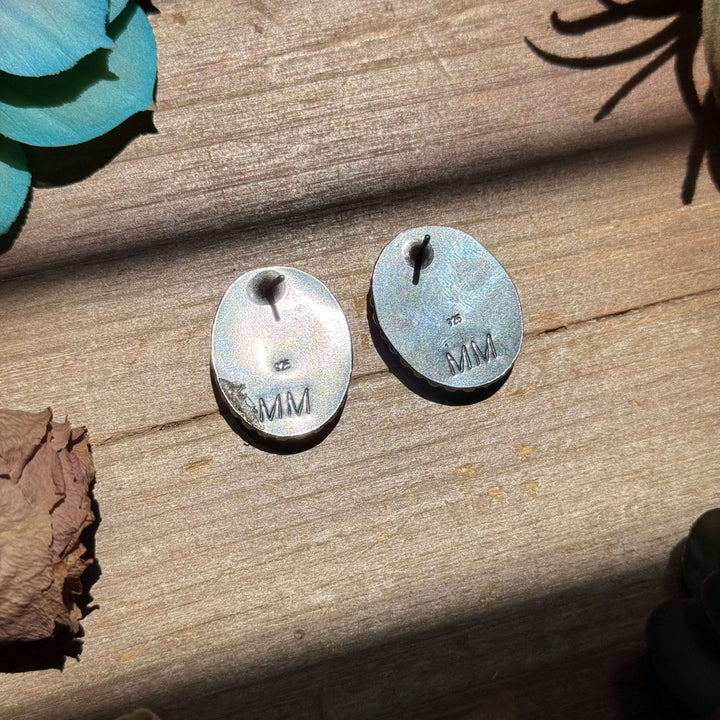 MJ Red Spiny Oyster Oval Stud Earrings Earrings Shopify Collective The Bijoux FAB Jewelry The Bijoux FAB Jewelry