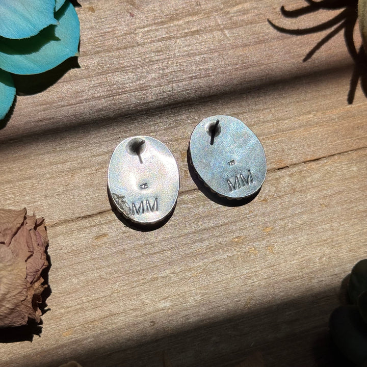 MJ Red Spiny Oyster Oval Stud Earrings Earrings Shopify Collective The Bijoux FAB Jewelry The Bijoux FAB Jewelry
