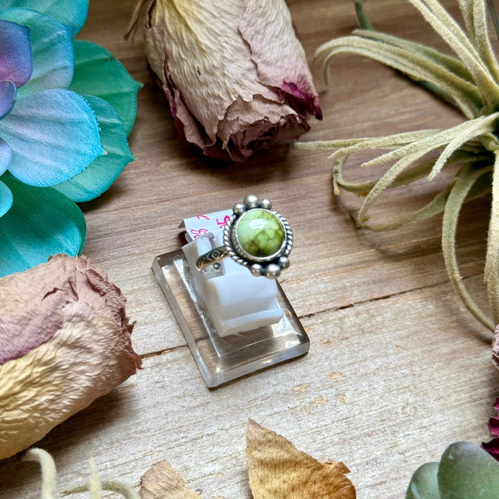 128 - Sterling Silver Sonoran Gold Turquoise Medicine Man Eye Stamped Stacking Ring by Jason Ogg Ring Shopify Collective The Bijoux FAB Jewelry The Bijoux FAB Jewelry