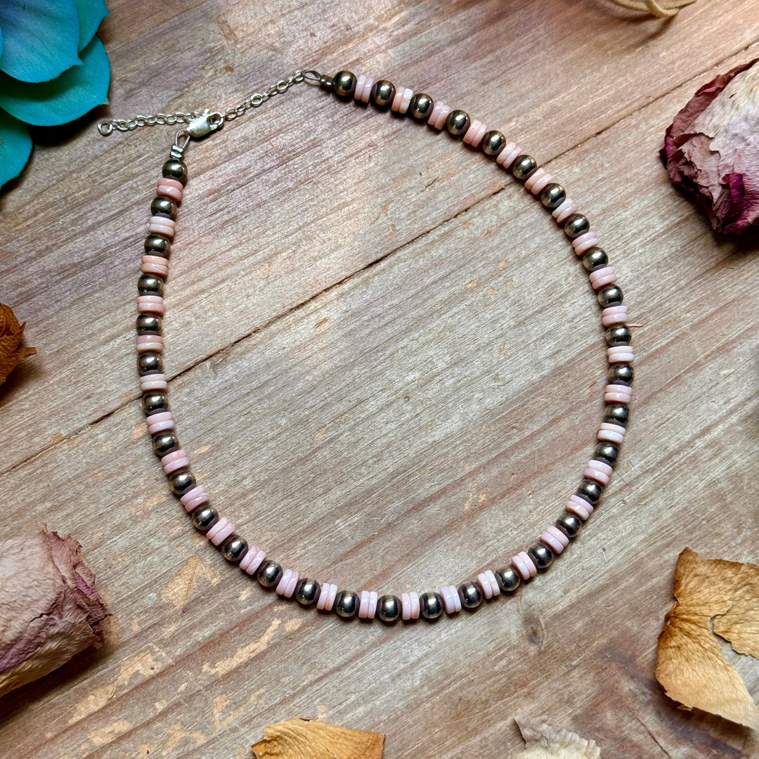 Pink Conch & Sterling Silver Choker 6mm Choker Shopify Collective The Bijoux FAB Jewelry The Bijoux FAB Jewelry