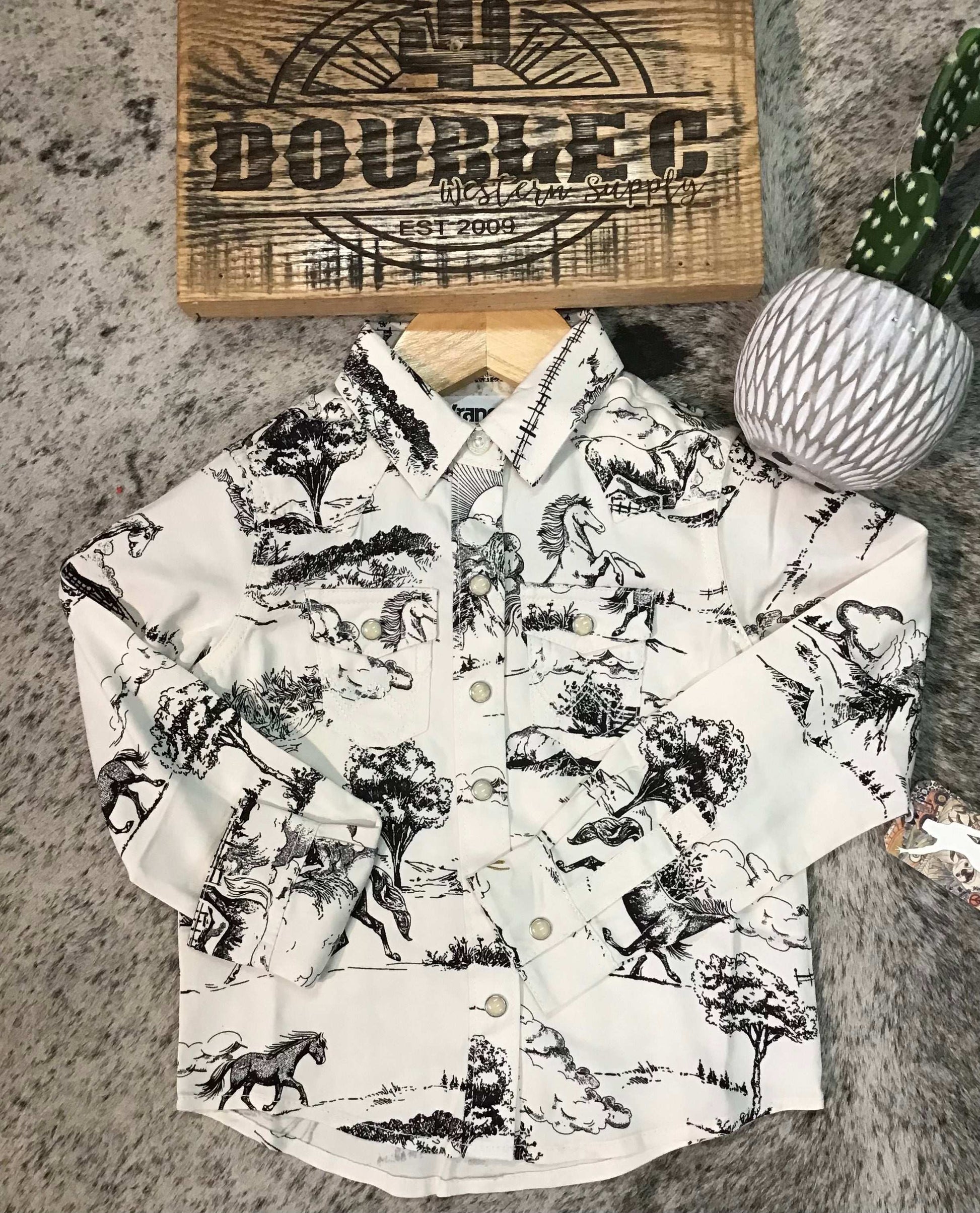 Wrangler® X Lainey Wilson Girls Landscape Western Shirt - Landscape Shirt Wrangler