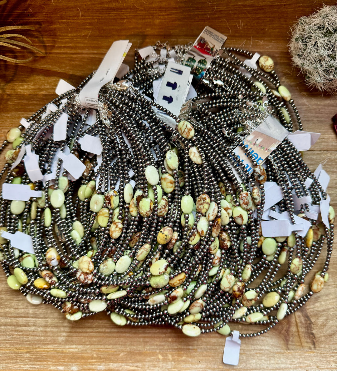 5 Magnesite Lemon Turquoise Choker And Sterling Silver Pearls Necklaces Shopify Collective The Bijoux FAB Jewelry The Bijoux FAB Jewelry