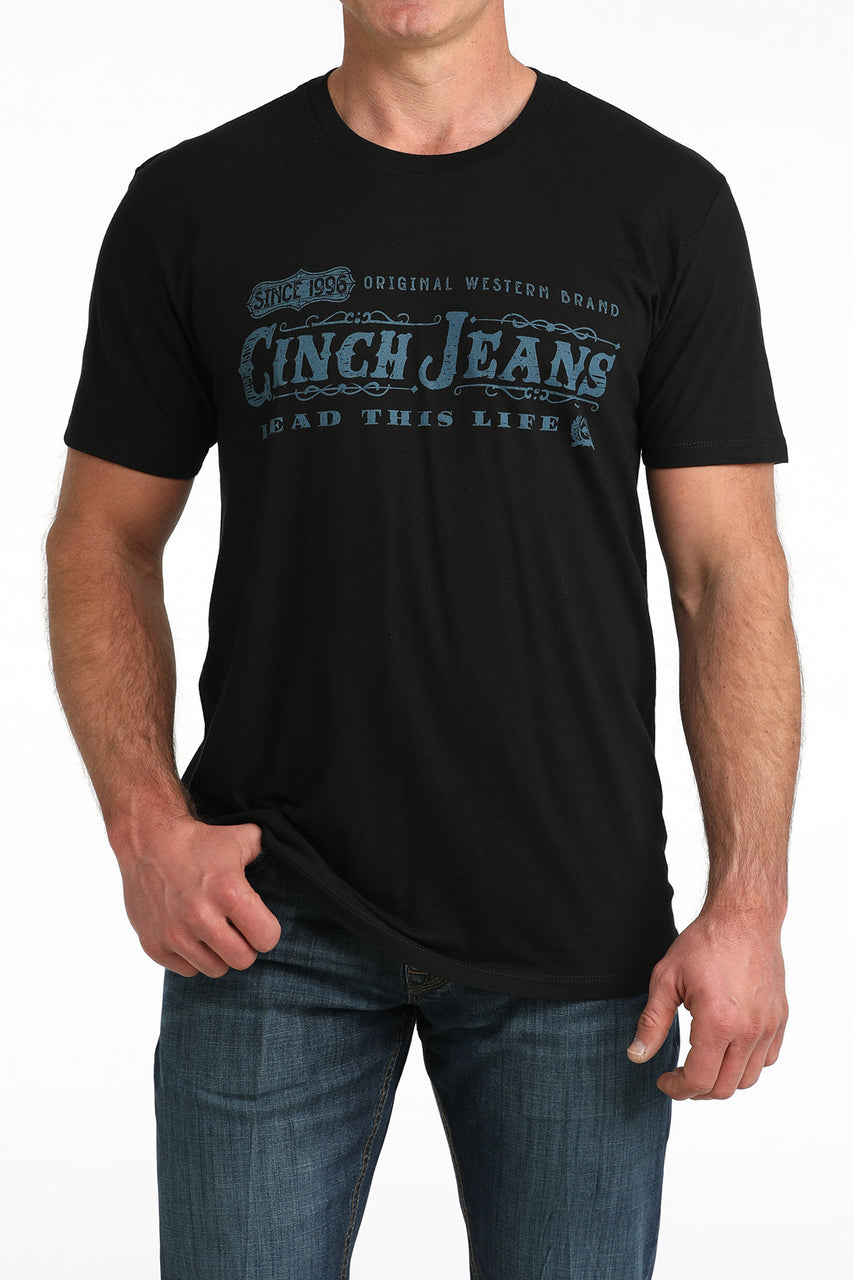 CINCH BLACK JERSEY PRINT - MENS TEE - MTT1690713 T Shirt Cinch