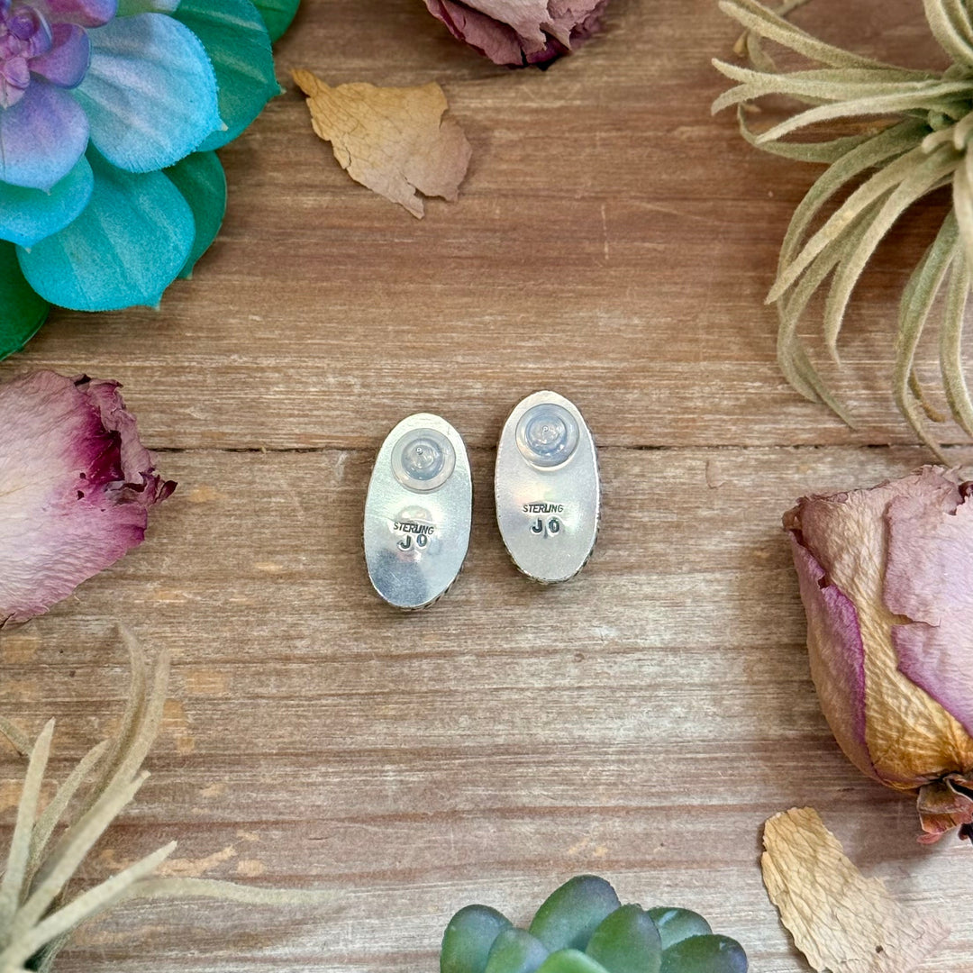 9 - Sterling Silver Ribbon Royston Turquoise Stud Earrings by Jason Ogg Earrings Shopify Collective The Bijoux FAB Jewelry The Bijoux FAB Jewelry