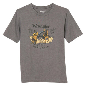 Boys Wrangler® Short Sleeve T-Shirt - Regular Fit - Graphite Heather