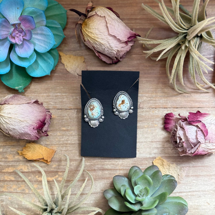 30 - Sterling Silver Dry Creek Turquoise Stud Earrings, $125 (MSRP $335), Artist Shay Pfeiffer Earrings Shopify Collective The Bijoux FAB Jewelry The Bijoux FAB Jewelry