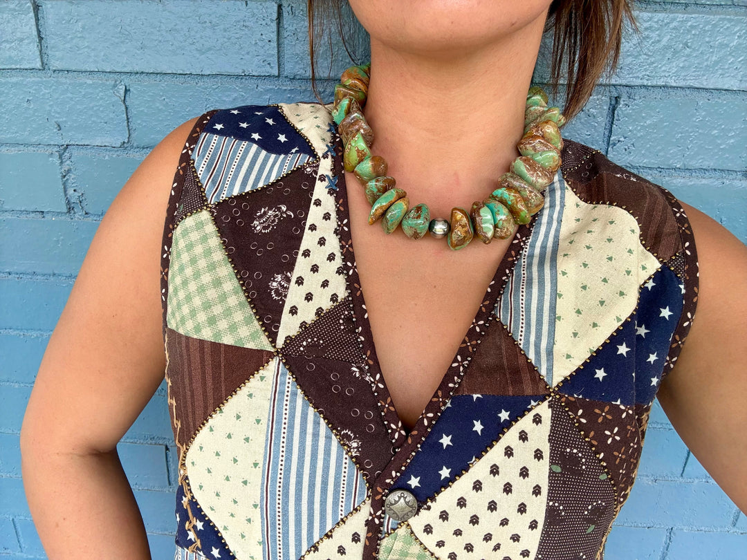 Turquoise Nugget Statement Necklace Necklaces Shopify Collective The Bijoux FAB Jewelry The Bijoux FAB Jewelry