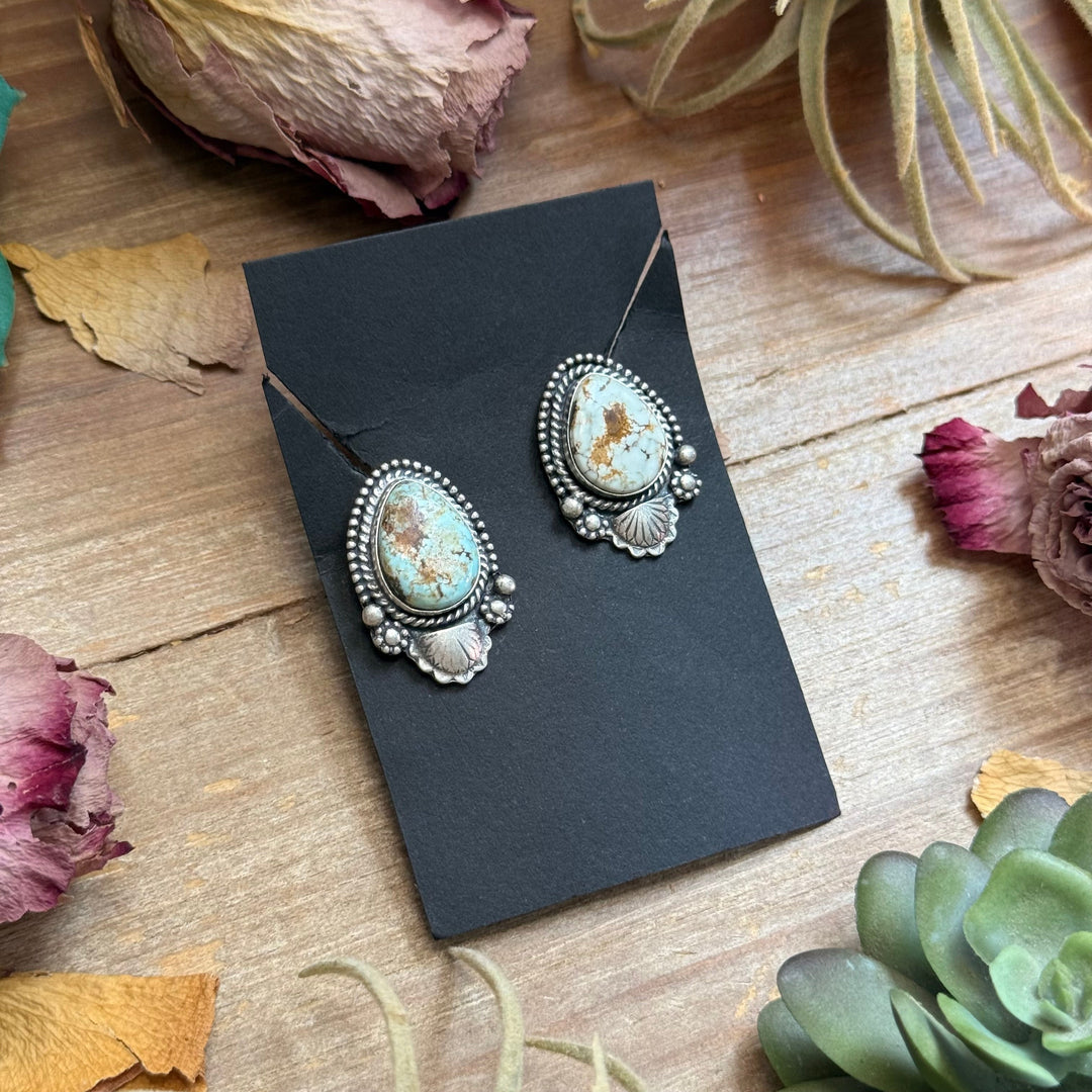 30 - Sterling Silver Dry Creek Turquoise Stud Earrings, $125 (MSRP $335), Artist Shay Pfeiffer Earrings Shopify Collective The Bijoux FAB Jewelry The Bijoux FAB Jewelry