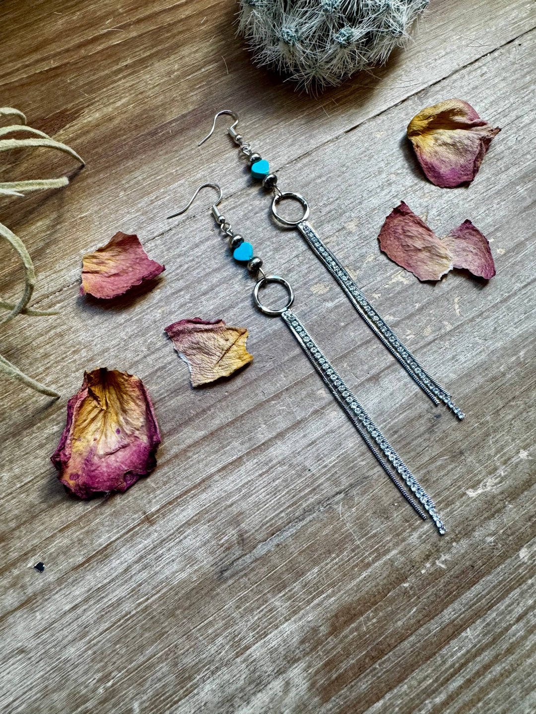 Turquoise heart and chic dangle Earrings Shopify Collective The Bijoux FAB Jewelry The Bijoux FAB Jewelry
