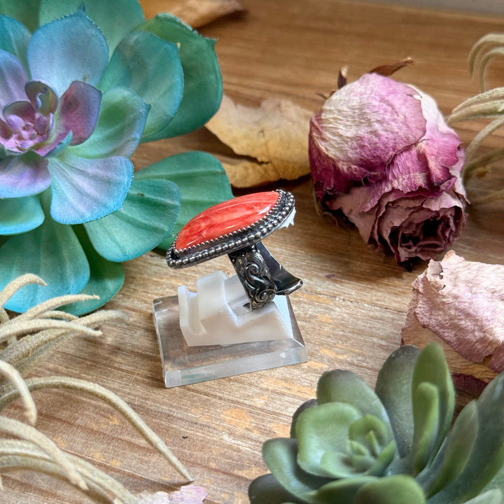 MJ Ring - Spiny Oyster Free Form Adjustable Ring Ring Shopify Collective The Bijoux FAB Jewelry The Bijoux FAB Jewelry