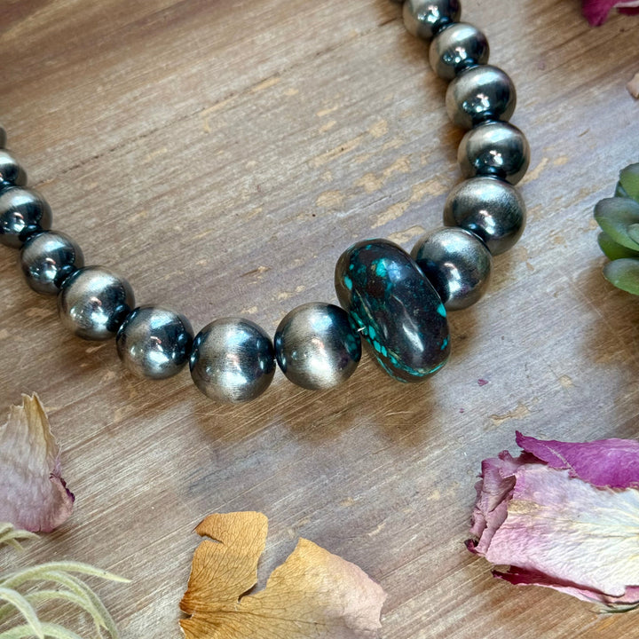 19” Graduated Turquoise Rondelle Necklace Necklaces Shopify Collective The Bijoux FAB Jewelry The Bijoux FAB Jewelry