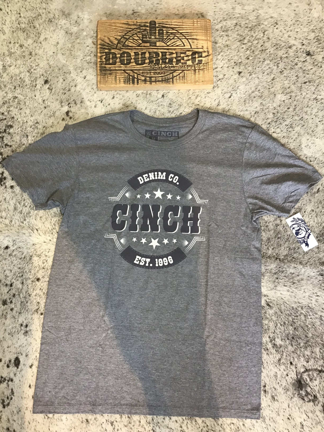 CINCH MEN'S S/S JERSEY TEE/GRAY MTT1690690 T Shirt Cinch