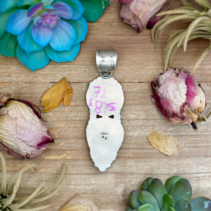 72 - Sterling Silver Mine #8 Turquoise & Buffalo Nickel Pendant by Shay Pfeiffer Pendant Shopify Collective The Bijoux FAB Jewelry The Bijoux FAB Jewelry