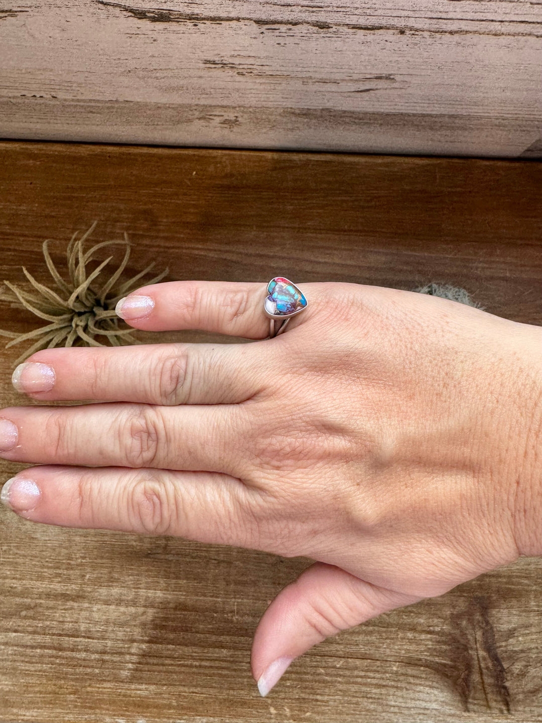 Heart Ring - Size 6 -Dahlia ring and sterling silver II ring Shopify Collective The Bijoux FAB Jewelry The Bijoux FAB Jewelry