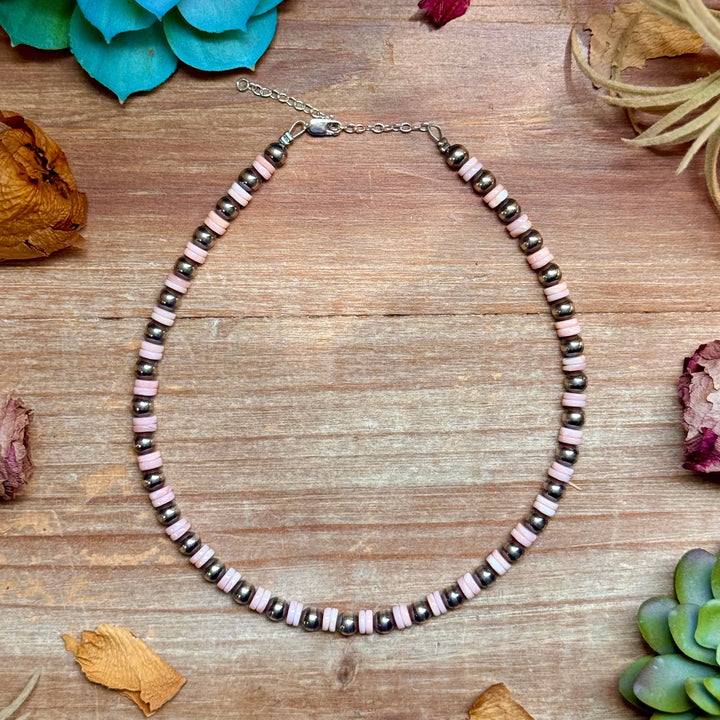 Pink Conch & Sterling Silver Choker 6mm Choker Shopify Collective The Bijoux FAB Jewelry The Bijoux FAB Jewelry
