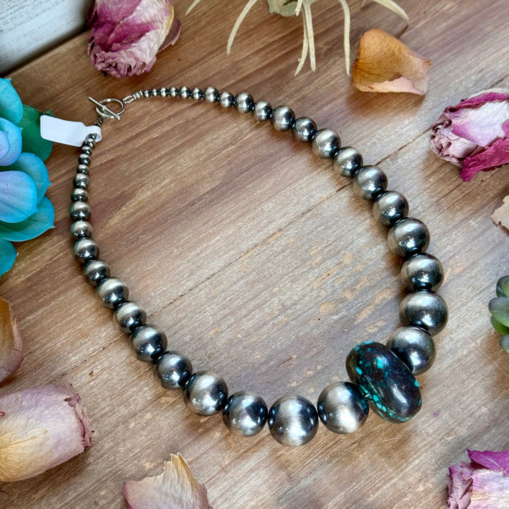 19” Graduated Turquoise Rondelle Necklace Necklaces Shopify Collective The Bijoux FAB Jewelry The Bijoux FAB Jewelry