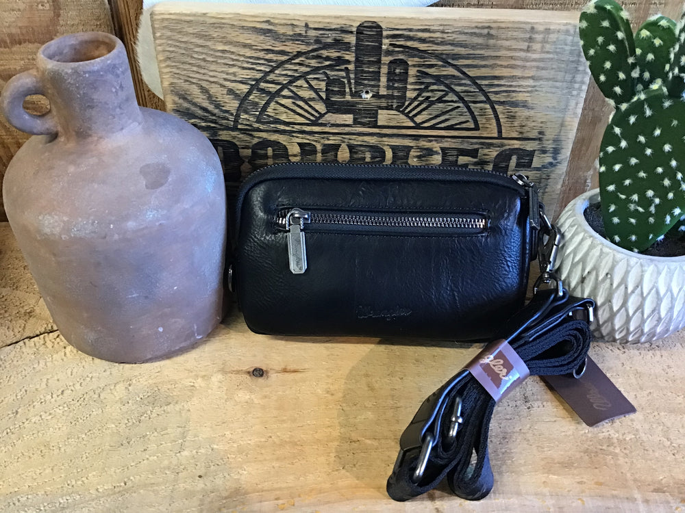 Wrangler Southwestern Knitted Mini Crossbody/Wallet Black wallet Women's Wrangler