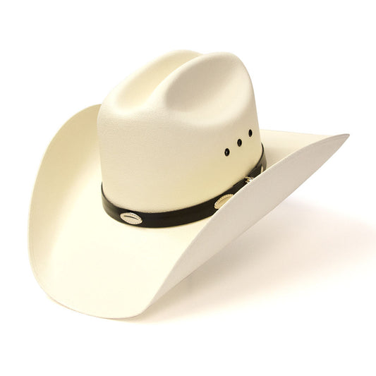 Natural Straw Kids Western Cattleman Hat with Silver Concho Hat Band CA-4E Cowboy Hat Western express