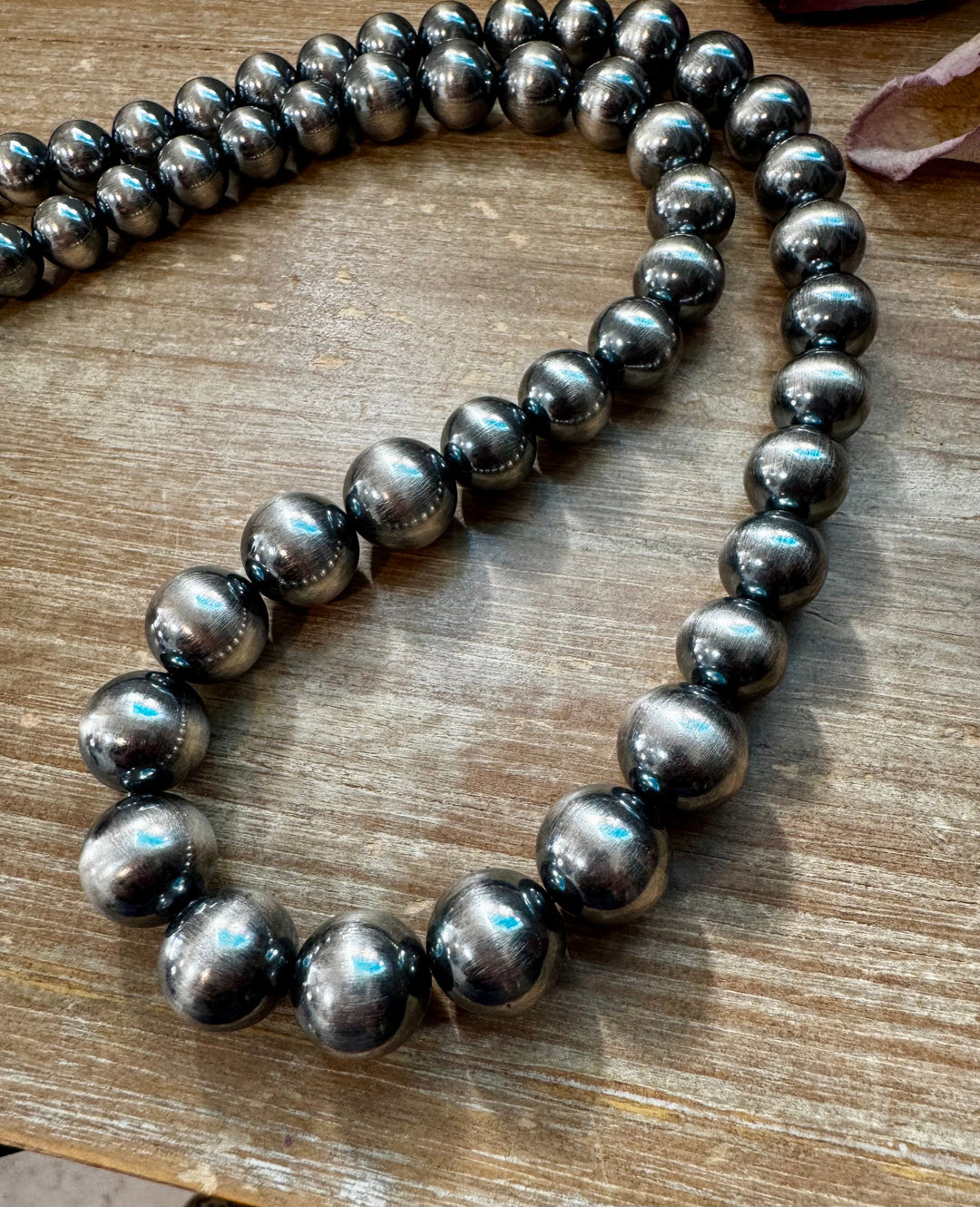 NFR Collection Necklace – Graduated Sterling Silver Pearls 6mm to 16mm – 45" Necklaces Shopify Collective The Bijoux FAB Jewelry The Bijoux FAB Jewelry