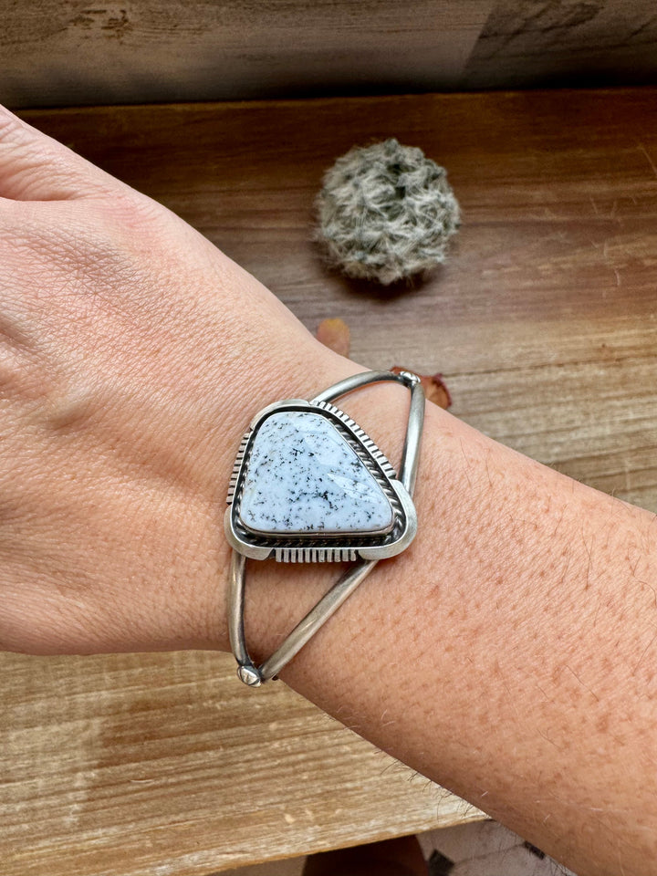 Cuff Bracelet- White Buffalo and Sterling silver Bracelets Shopify Collective The Bijoux FAB Jewelry The Bijoux FAB Jewelry