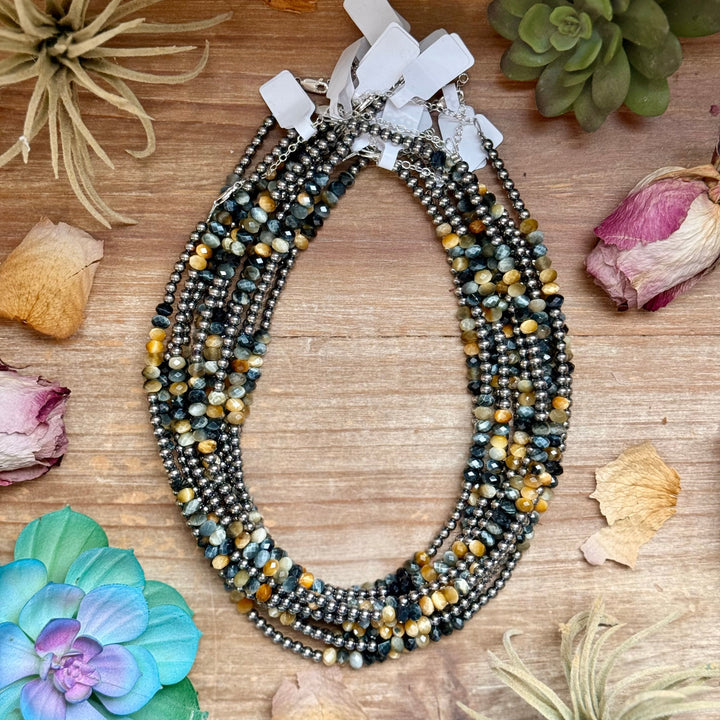 16” Golden Tiger Eye Necklace – Sterling Silver Pearls Necklaces Shopify Collective The Bijoux FAB Jewelry The Bijoux FAB Jewelry