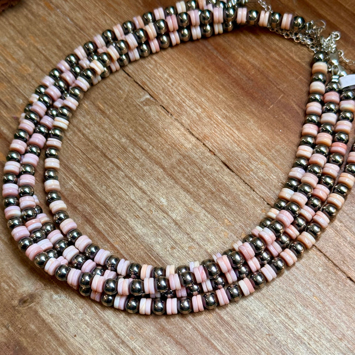 Pink Conch & Sterling Silver Choker 6mm Choker Shopify Collective The Bijoux FAB Jewelry The Bijoux FAB Jewelry