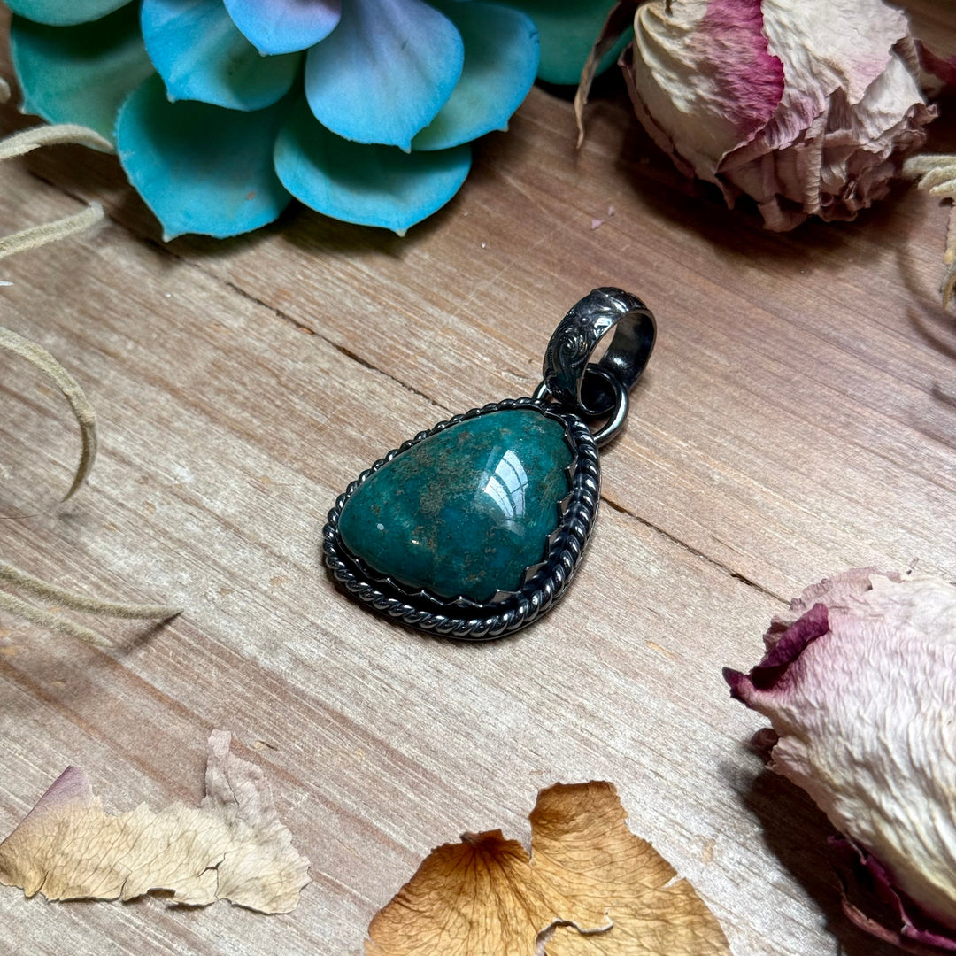 MJ Turquoise Pendant – Sterling Silver pendant Shopify Collective The Bijoux FAB Jewelry The Bijoux FAB Jewelry