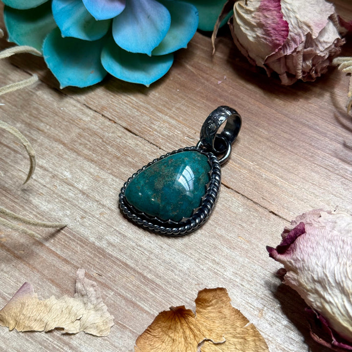 MJ Turquoise Pendant – Sterling Silver pendant Shopify Collective The Bijoux FAB Jewelry The Bijoux FAB Jewelry