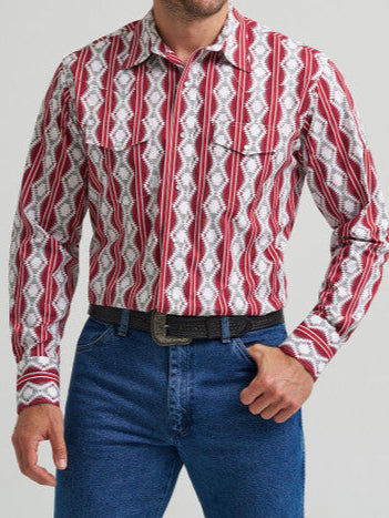 WRANGLER CHECOTAH RED MULTI PRINT - MENS SHIRT 112367722 Shirts & Tops Wrangler