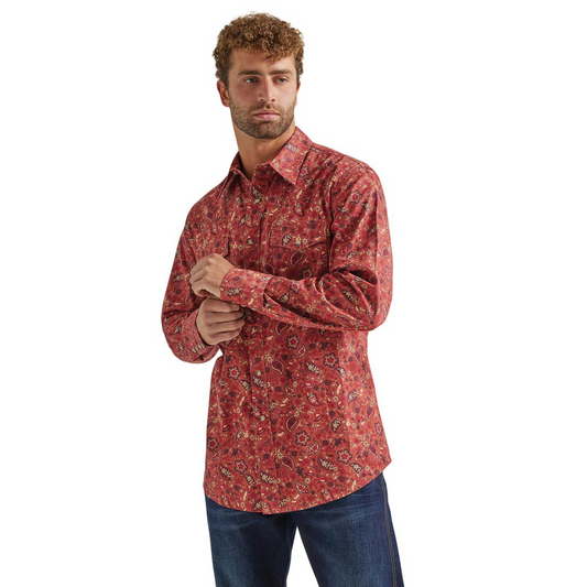 WRANGLER COCONUT COWBOY RED PRINT - MENS SHIRT - 112338179 Shirts & Tops Wrangler