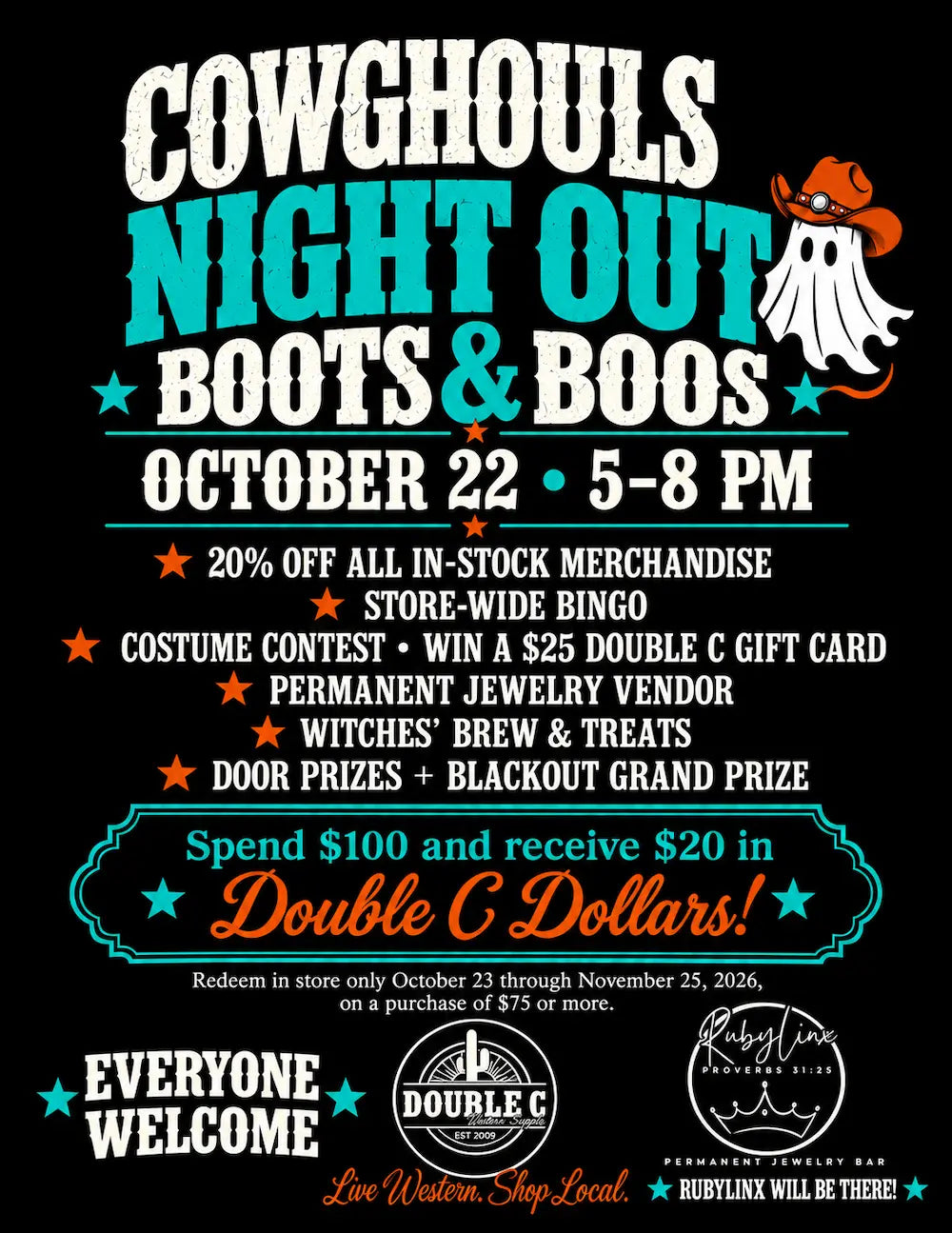Cowghouls Night Out event flyer