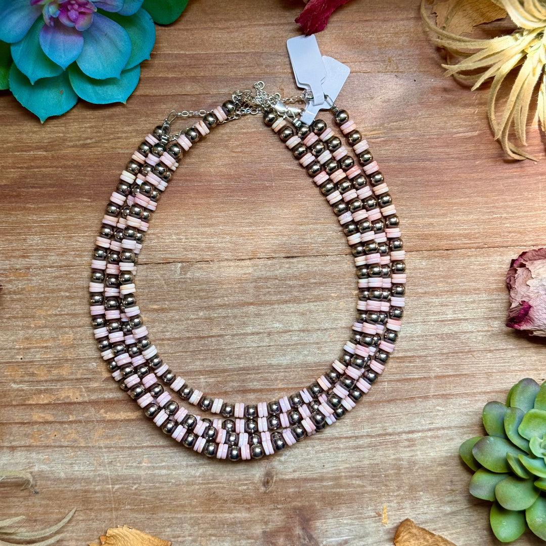 Pink Conch & Sterling Silver Choker 6mm Choker Shopify Collective The Bijoux FAB Jewelry The Bijoux FAB Jewelry