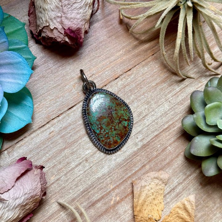 MJ Freeform Turquoise Pendant – Sterling Silver Pendant Shopify Collective The Bijoux FAB Jewelry The Bijoux FAB Jewelry