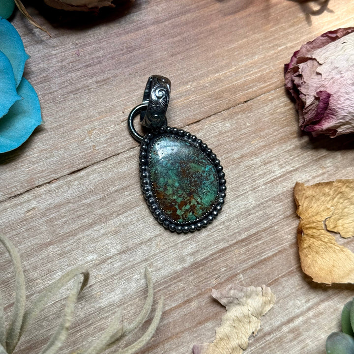 MJ Turquoise Pendant – Sterling Silver Pendant Shopify Collective The Bijoux FAB Jewelry The Bijoux FAB Jewelry