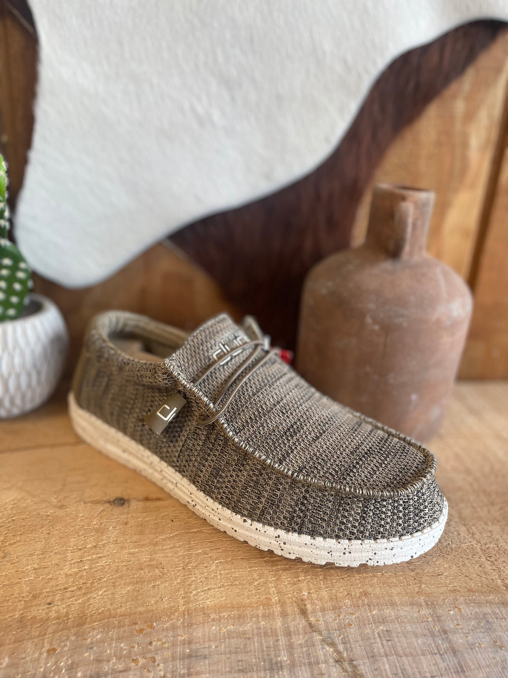 Hey Dude Mens Wally Sox - Brown Shoes hey dude Hey Dude