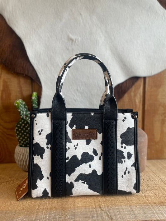 WRANGLER COW PRINT CONCEALED TOTE/CROSSBODY BAG Purse Montana West