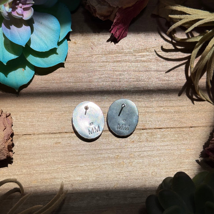 MJ Purple Spiny Oyster Oval Stud Earrings Earrings Shopify Collective The Bijoux FAB Jewelry The Bijoux FAB Jewelry