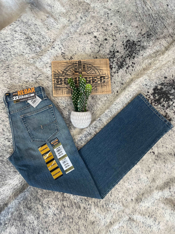 Ariat Rebar M5 Straight DuraStretch Edgewood Jean ariatmens Ariat