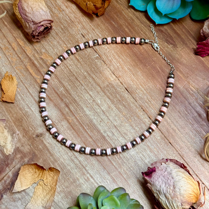 Pink Conch & Sterling Silver Choker 6mm Choker Shopify Collective The Bijoux FAB Jewelry The Bijoux FAB Jewelry