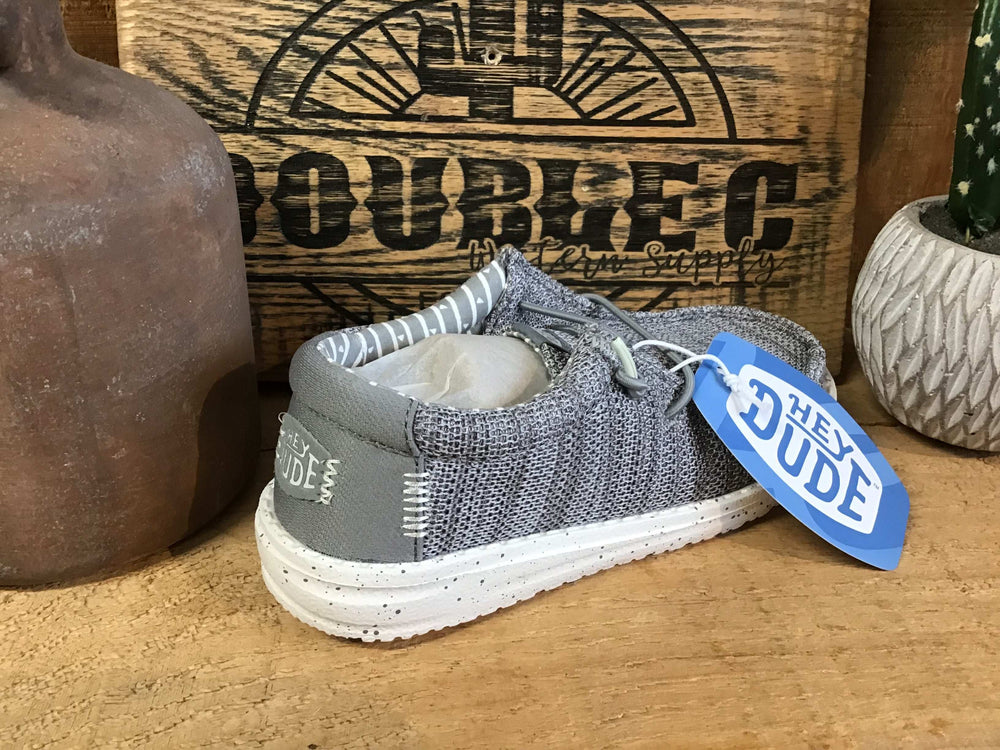 Wally Stretch Sox Jr Grey Shoes children's hey dude Hey Dude