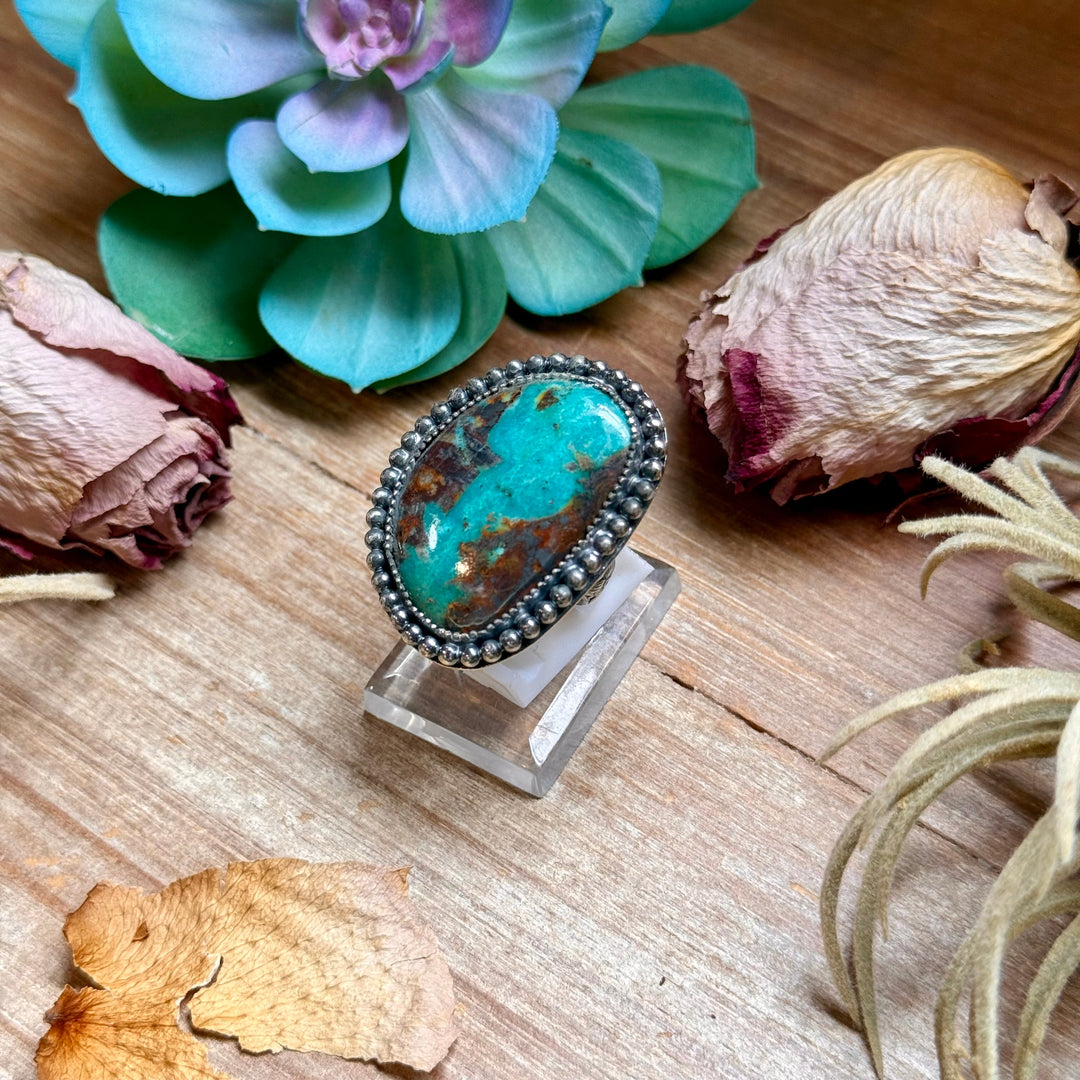 MJ Freeform Turquoise Ring – Sterling Silver Ring Shopify Collective The Bijoux FAB Jewelry The Bijoux FAB Jewelry