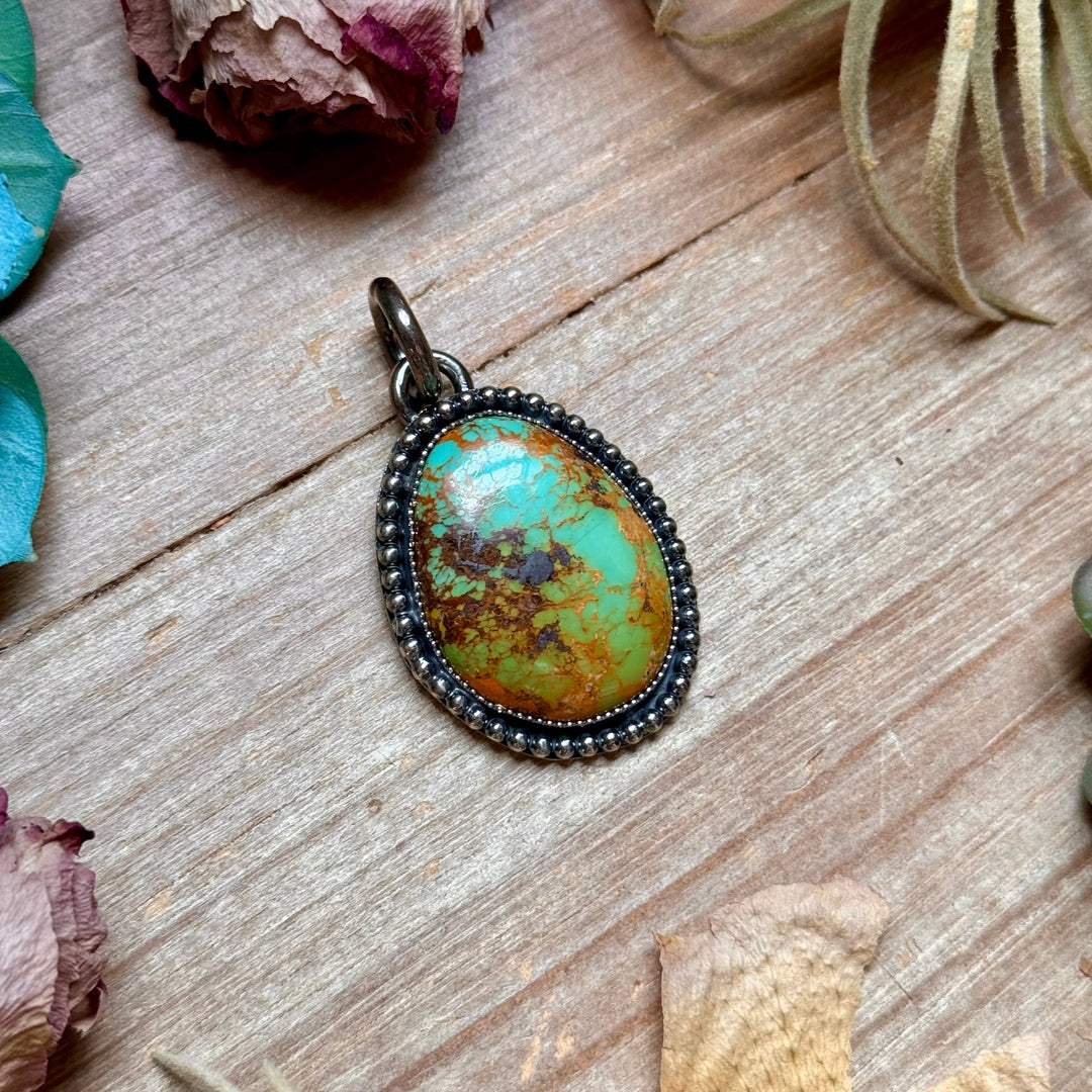MJ Turquoise Pendant – Sterling Silver Pendant Shopify Collective The Bijoux FAB Jewelry The Bijoux FAB Jewelry