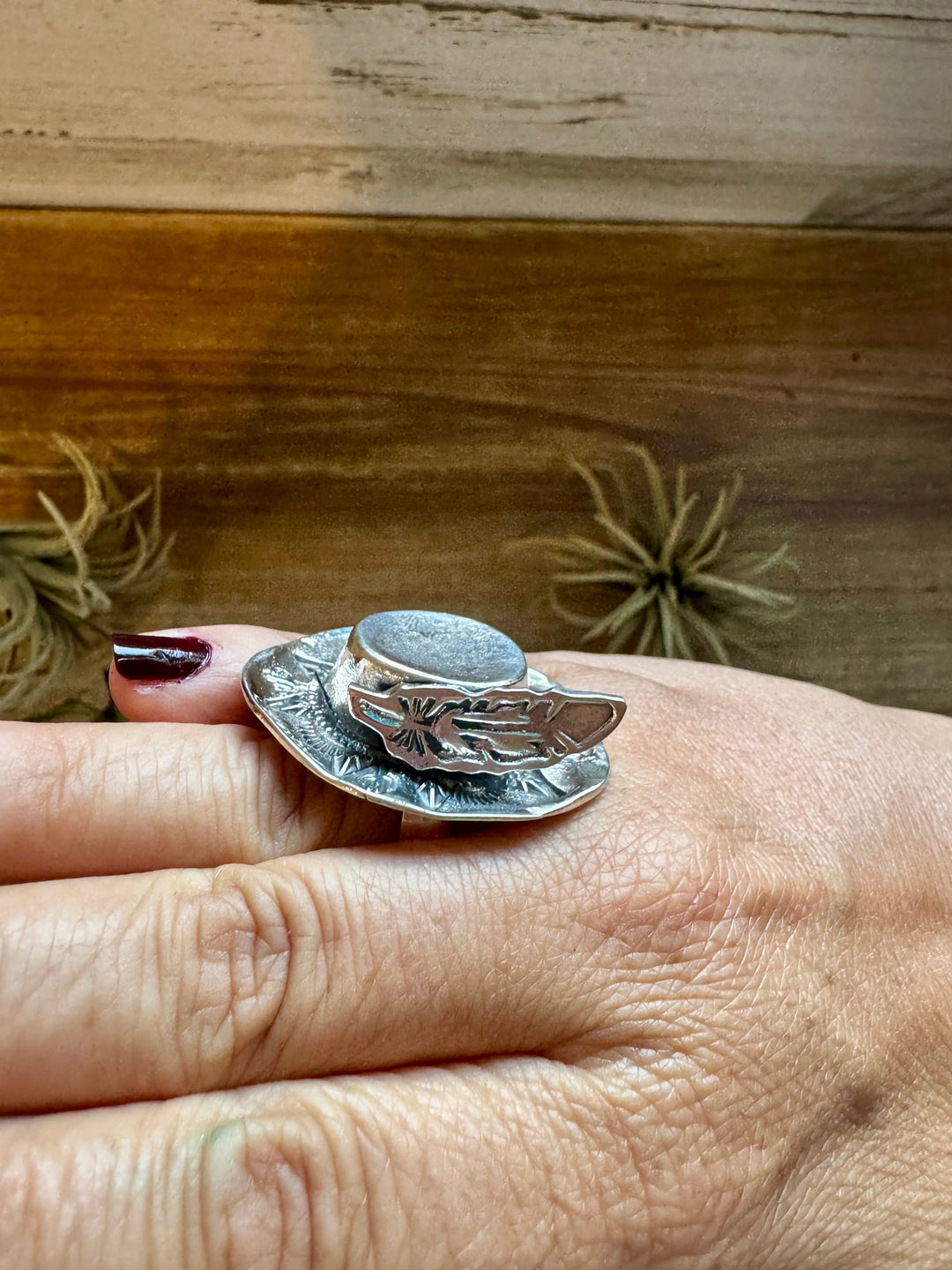 Adjustable Cowboy Hat Ring – Kingman Turquoise – Sterling Silver – Navajo Handmade by Robby Manuelito – USA ring Shopify Collective The Bijoux FAB Jewelry The Bijoux FAB Jewelry