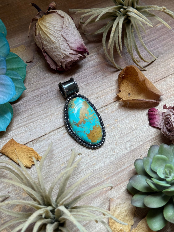 MJ Pendant - Big Blue FreeForm Pendant Fit 8mm Pendant Shopify Collective The Bijoux FAB Jewelry The Bijoux FAB Jewelry