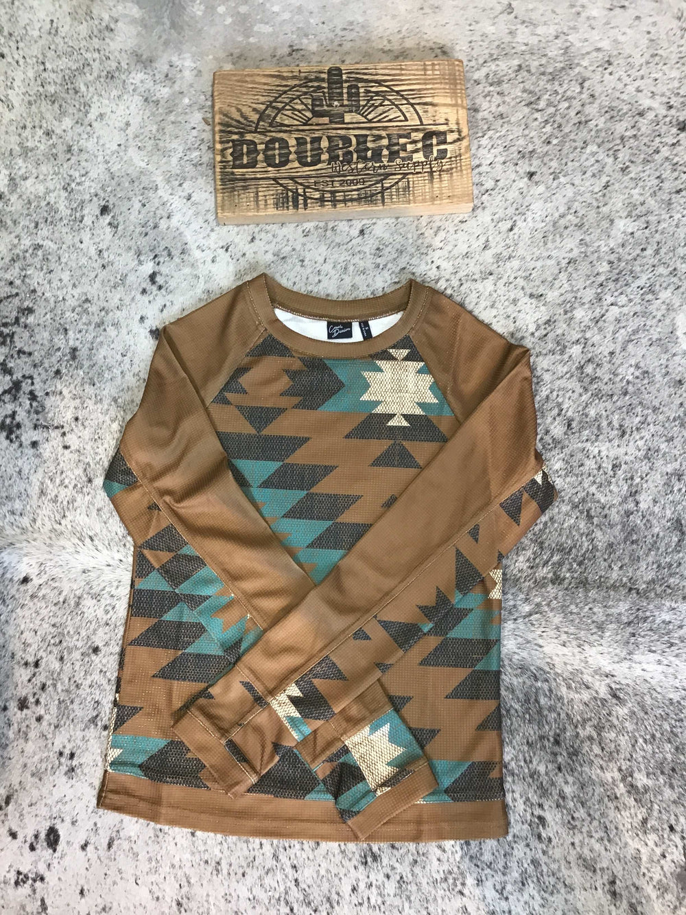 Cinch Women's L/S Raglan Tee/Brown CTK7522001 T Shirt cruel girl Women's Cinch