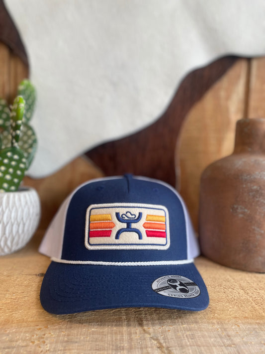 HOOEY "SUNSET" NAVY/CREAM HAT caps Hooey