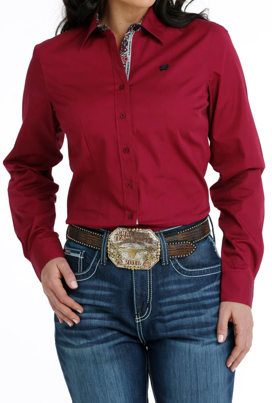 WOMEN'S BUTTON-DOWN WESTERN SHIRT Shirt Cinch