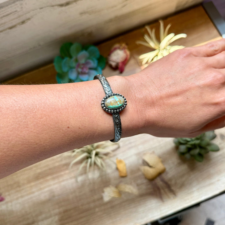 MJ Small Royston Turquoise Sterling Silver Cuff cuff Shopify Collective The Bijoux FAB Jewelry The Bijoux FAB Jewelry